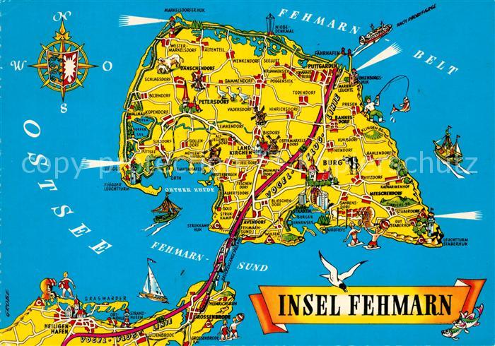 Insel Fehmarn Inselkarte