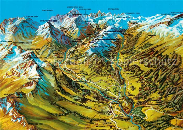 Kleinwalsertal Vorarlberg Panoramakarte