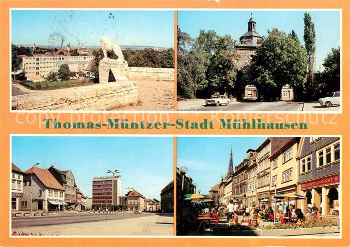 Muehlhausen Thueringen Teilansicht Am Frauentor Wilhelm Pieck Platz Steinweg