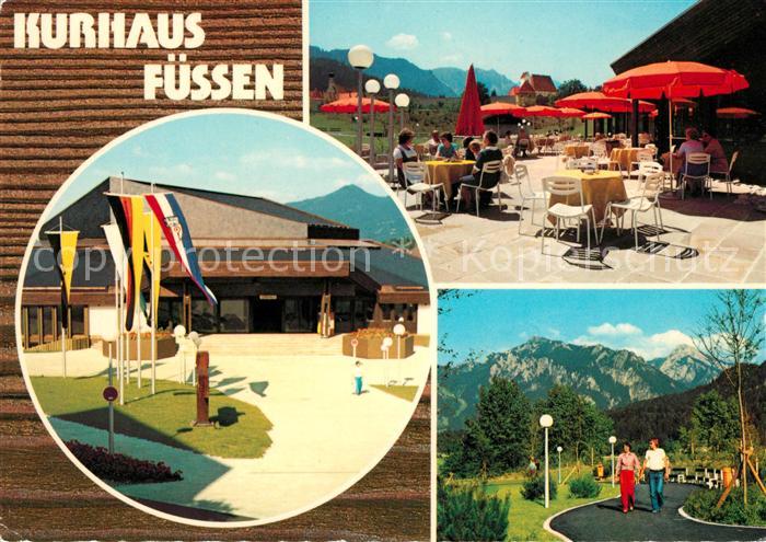 Fuessen Allgaeu Kurhaus Terrasse Park