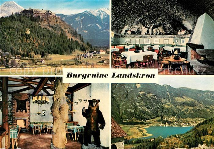 Villach Kaernten Burgruine Landskron Gaststaette See