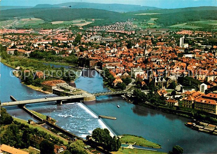 Hameln Weser Fliegeraufnahme