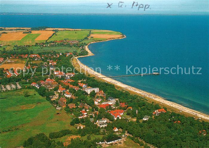 Boltenhagen Ostseebad Fliegeraufnahme mit Seebruecke Sandstrand Steilkueste
