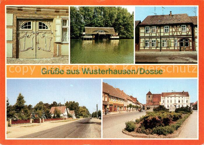 Wusterhausen Dosse Rokokotor Karl Liebknecht Strasse Bootshaus Karl Liebknecht S