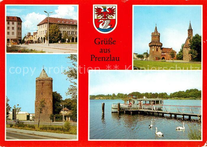 Prenzlau HO Hotel Uckermark Blindower Torturm Mitteltorturm Schiffsanlegestelle