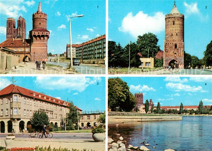 Prenzlau Blindower Tor Stadtblick Mitteltorturm Hotel Uckermark