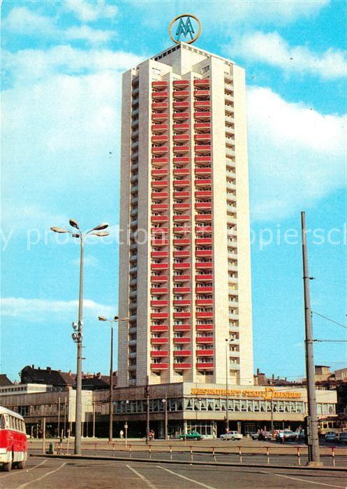 LEIPZIG Sachsen Wohnhochhaus Wintergartenstrasse mit Restaurant Stadt Dresden