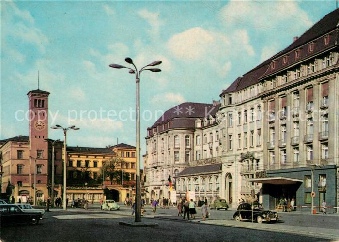 Erfurt Bahnhofsplatz mit HO Hotel Erfurter Hof