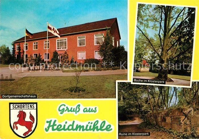 Schortens Heidmuehle Dorfgemeinschafthaus Buche im Klosterpark mit Ruine