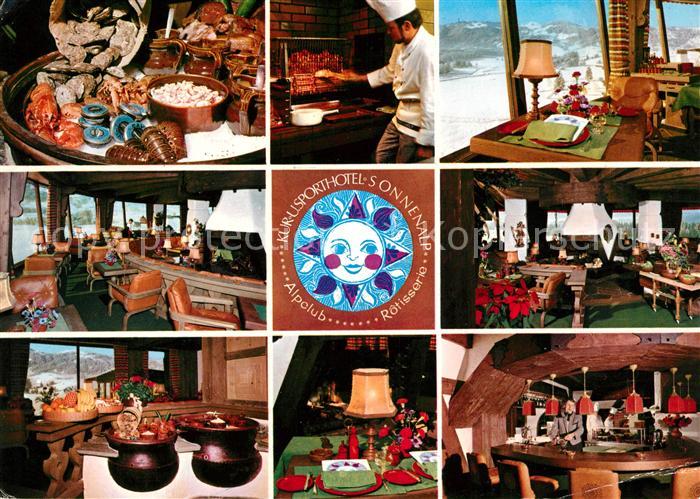 Sonthofen Oberallgaeu Kur und Sporthotel Sonnenalp Rotisserie Details