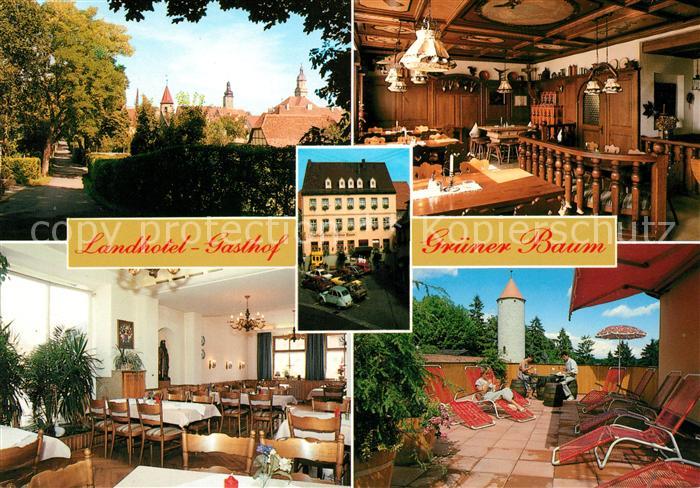 Uffenheim Landhotel Gasthof Gruener Baum Bar Gastraum Terrasse