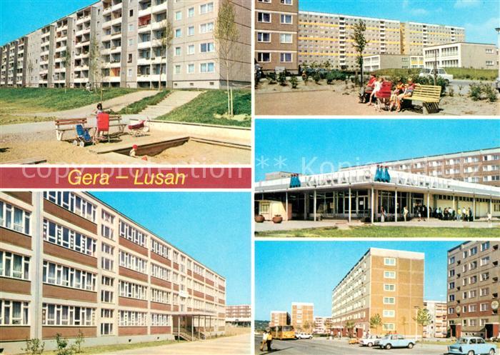 Lusan Gera Birkenstrasse Hans Beimler Oberschule Strasse der Bauarbeiter Kaufhal