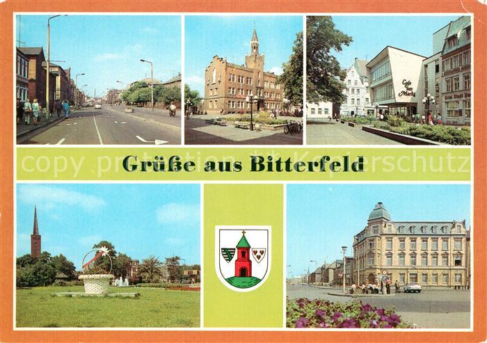 Bitterfeld Sachsen-Anhalt Leninstrasse Rathaus Markt Naherholungsgebiet Gruene L