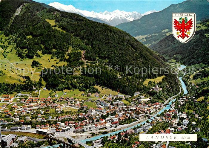 Landeck Tirol mit Oetztaler Alpen Hohes Riff