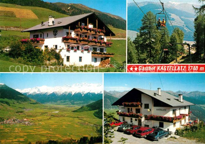Mals Suedtirol Gasthof Pension Kastellatz Sessellift Fliegeraufnahme