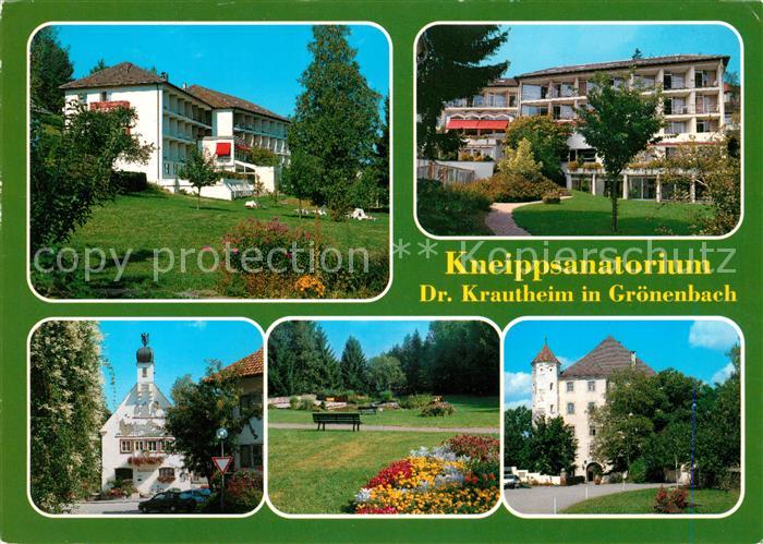Bad Groenenbach Kneippsanatorium Dr Krautheim Rathaus Park Schloss