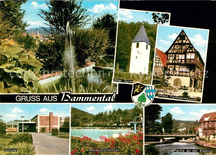Bammental Alter Turm Fachwerkhaus Schule Waldschwimmbad Elsenzpartie
