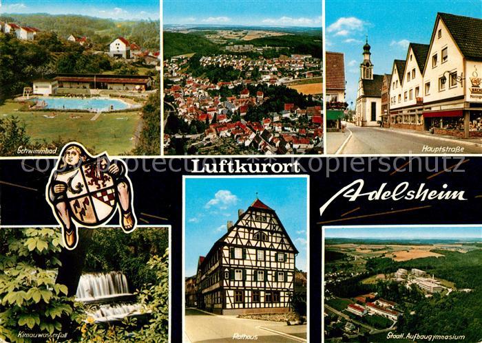 Adelsheim Schwimmbad Stadtblick Hauptstrasse Kirnauwasserfall Rathaus Staatl Gym