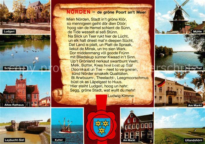 Norden Ostfriesland Ludgeri Schwanenkirche Altes Rathaus Leybucht Siel Kutter Am