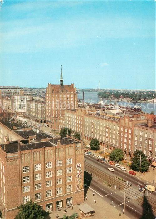 ROSTOCK  CITY Blick von der Marienkirche auf die Lange Strasse