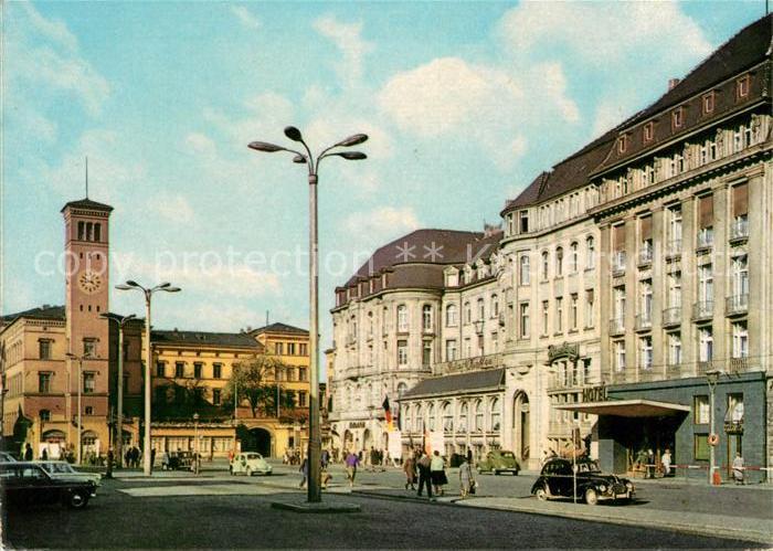 Erfurt Bahnhofsplatz mit HO Hotel Erfurter Hof