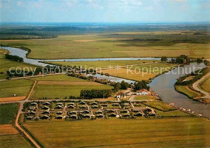 Wrohm Dithmarschen Lexfaehre Zum alten Faehrhaus Fliegeraufnahme