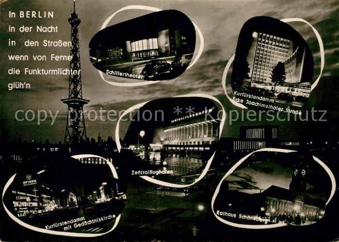 BERLIN  CITY Schillertheater Kurfuerstendamm Gedaechtniskirche Zentralflughafen