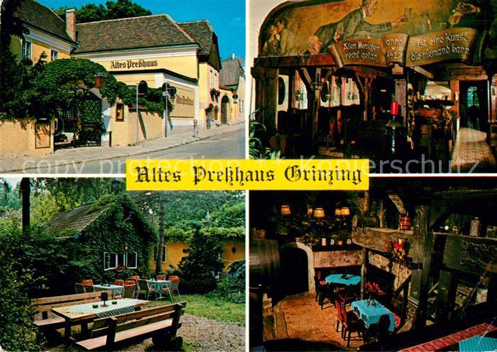 Grinzing Wien Altes Presshaus Gastraeume Gartenterrasse