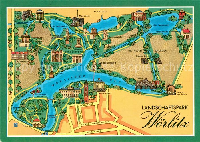 Woerlitz Landschaftspark Karte