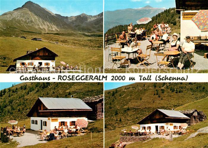 Schenna Meran Gasthaus Roseggeralm Terrasse
