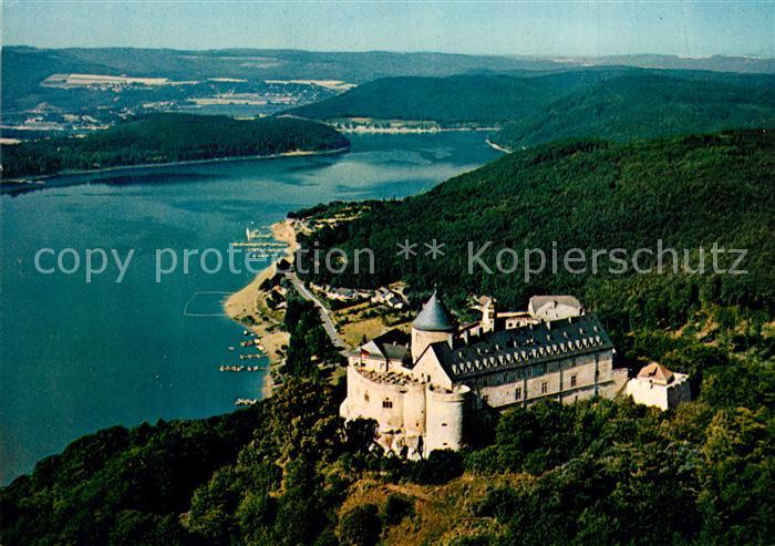 Edersee Schloss Waldeck Edertalsperre Fliegeraufnahme