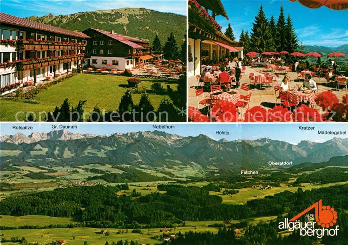 Sonthofen Oberallgaeu Hotel Allgaeuer Berghof mit Alpe Eck Panorama