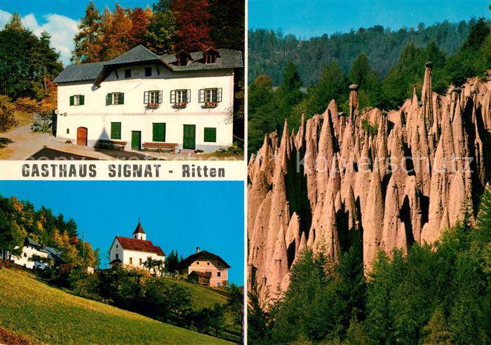 Ritten Renon Gasthaus Signat Jausenstation Erdpyramiden