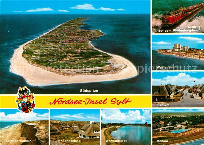 Insel Sylt Suedspitze Fliegeraufnahme Kampen Rotes Kliff List Sonnenland Wenning