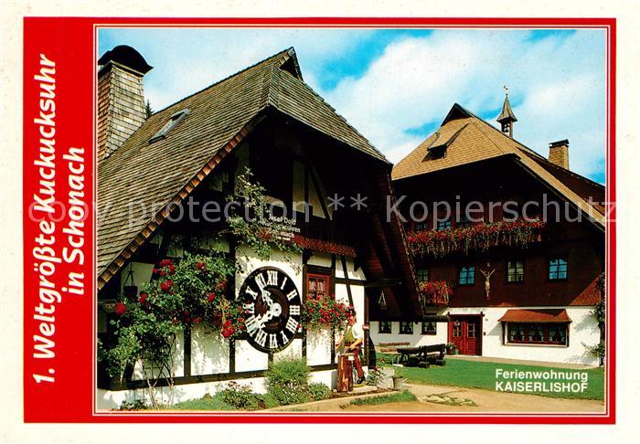 Schonach Schwarzwald Weltgroesste Kuchucksuhr Ferienwohung Kaiserlishof
