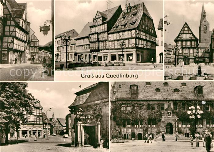 Quedlinburg Harz Markt Marktkirchhof Rathaus