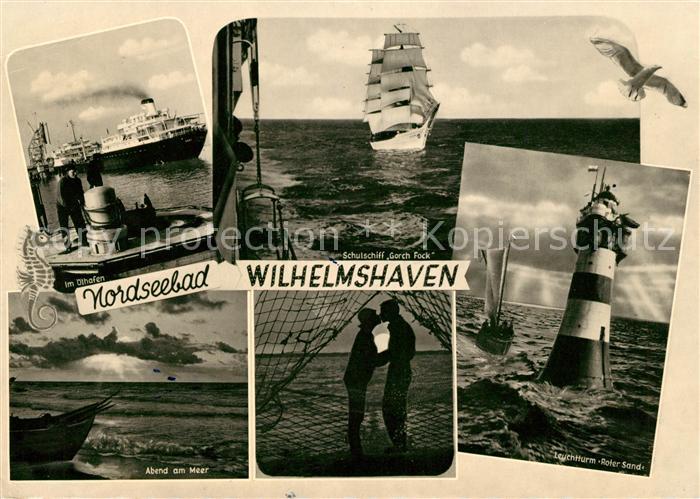 Wilhelmshaven Leutturm Roter Sand Schulschiff Gorch Fock