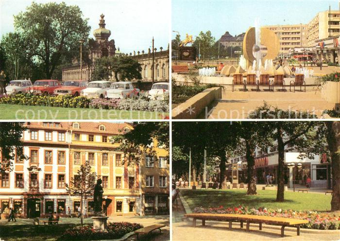 DRESDEN Elbe Zwinger Neustaedter Markt Strasse der Befreiung