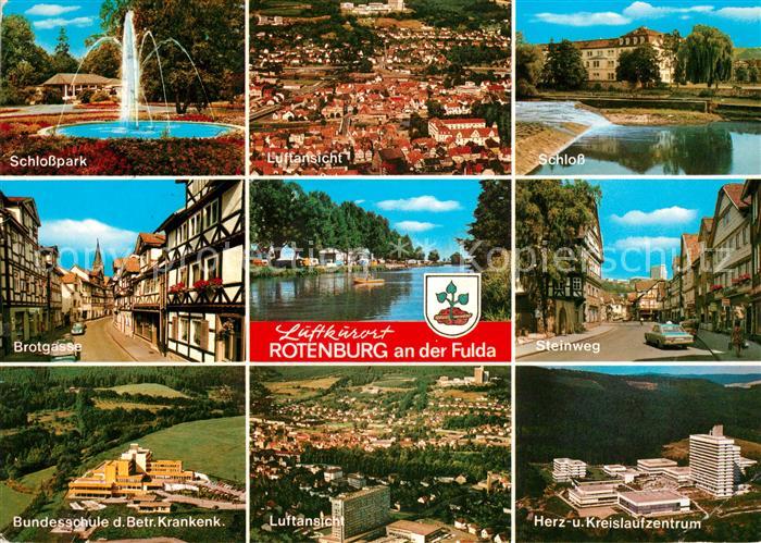 Rotenburg Fulda Fliegeraufnahme Steinweg Schloss