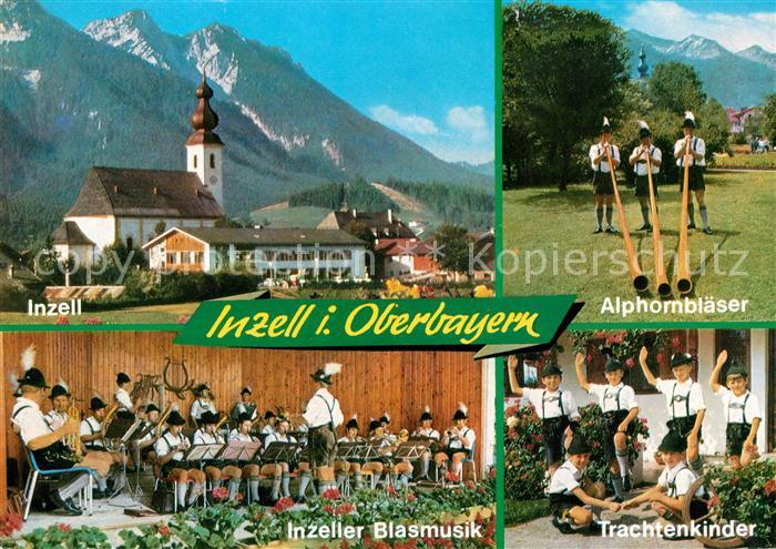 Inzell Trachtenkinder Alphornblaeser