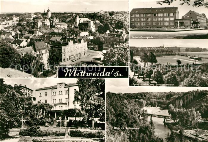 Mittweida Bahnhofsvorplatz Sportstadion Zschopautal