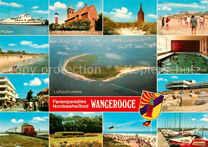 Wangerooge Nordseebad Evangelische Kirche Leuchtturm Jachthafen Inselbahn