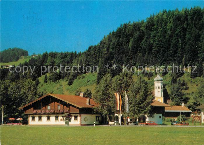 Sachrang Chiemgau Kirche Restaurant Cafe Hotel Sachrangerhof