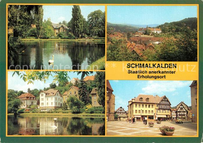 Schmalkalden Thueringen Neuer Teich Schloss Wilhelmsburg Altmarkt