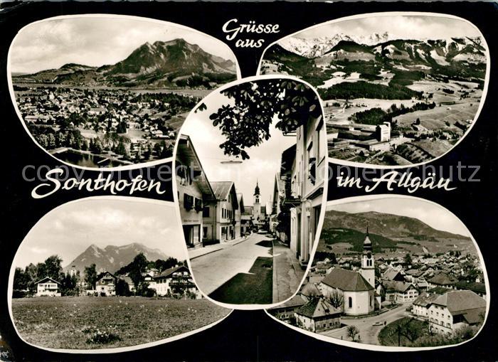 Sonthofen Oberallgaeu Panorama Kirche Alpen