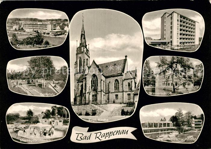Bad Rappenau Kraichgau Sanatorium Massagebrunnen Golfplatz Wasserschloss