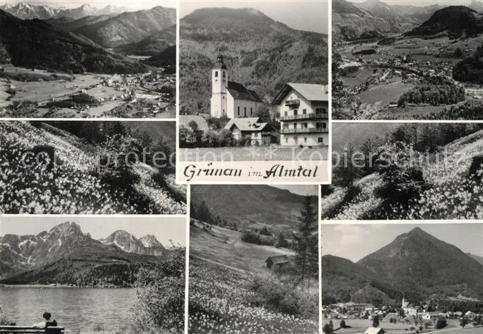 Gruenau Almtal Kirche Panoramen