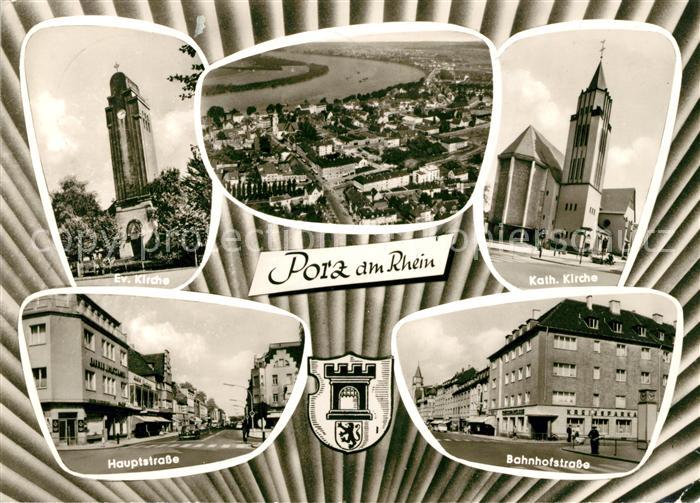 Porz Koeln Kirche Bahnhofstrasse Hauptstrasse