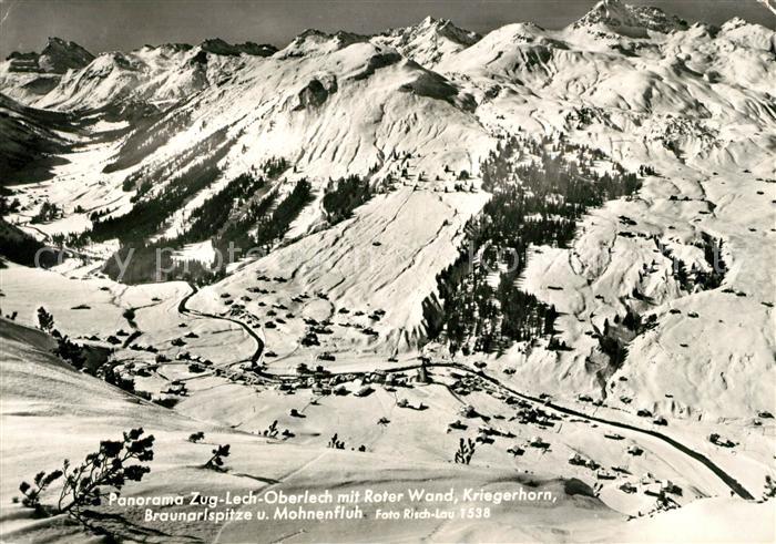 Braunarlspitze Panorama Zug Lech Oberlech Rote Wand Kriegerhorn Mohnenfluh