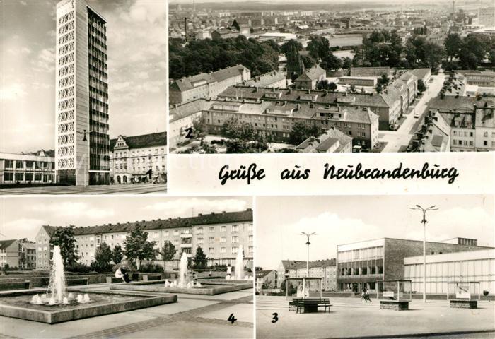 Neubrandenburg Panorama Hochhaus Karl Marx Platz